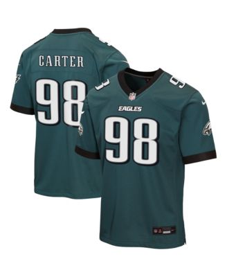 Детская игровая джерси Nike Jalen Carter Midnight Green Philadelphia Eagles Team Game