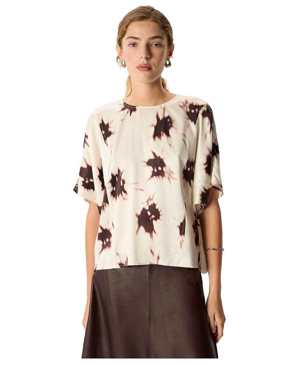 Whistles Women's Shadow Floral Short-Sleeve Blouse
