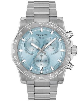 Мужские хронографические часы Tissot Supersport из серебристой нержавеющей стали, 42 мм