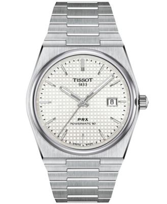 Tissot мужские автоматические часы PRX из серебристой нержавеющей стали, 40 мм