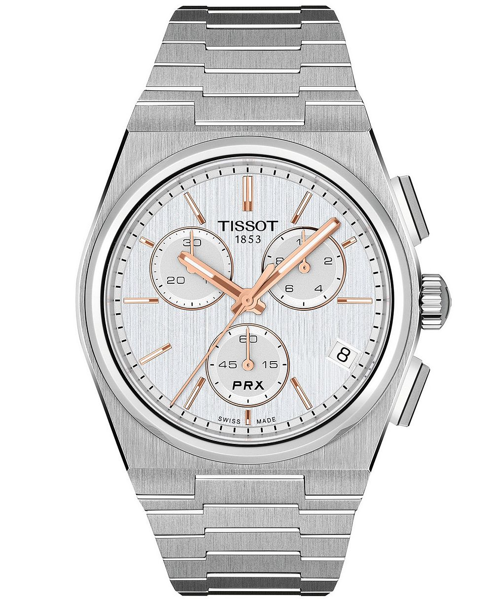 Tissot Men's Quartz Chronograph Silver-Tone Stainless Steel Watch 41mm