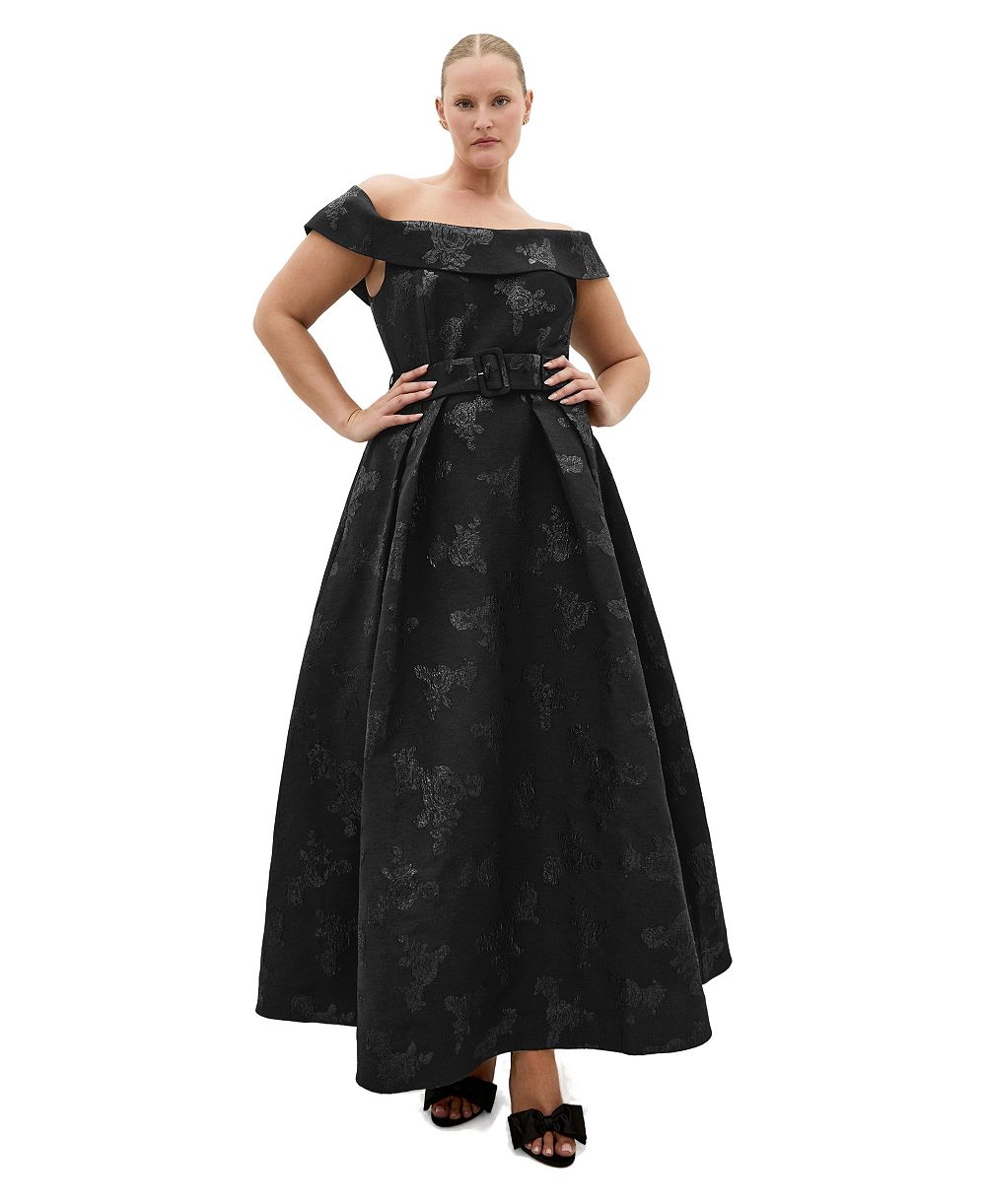 CITY CHIC Plus Size High Status Jacquard Gown