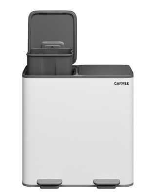 gaomon 2 x 10.6 Gal Stainless Steel Dual Compartment Step-On Kitchen Garbage and Recycling Bin