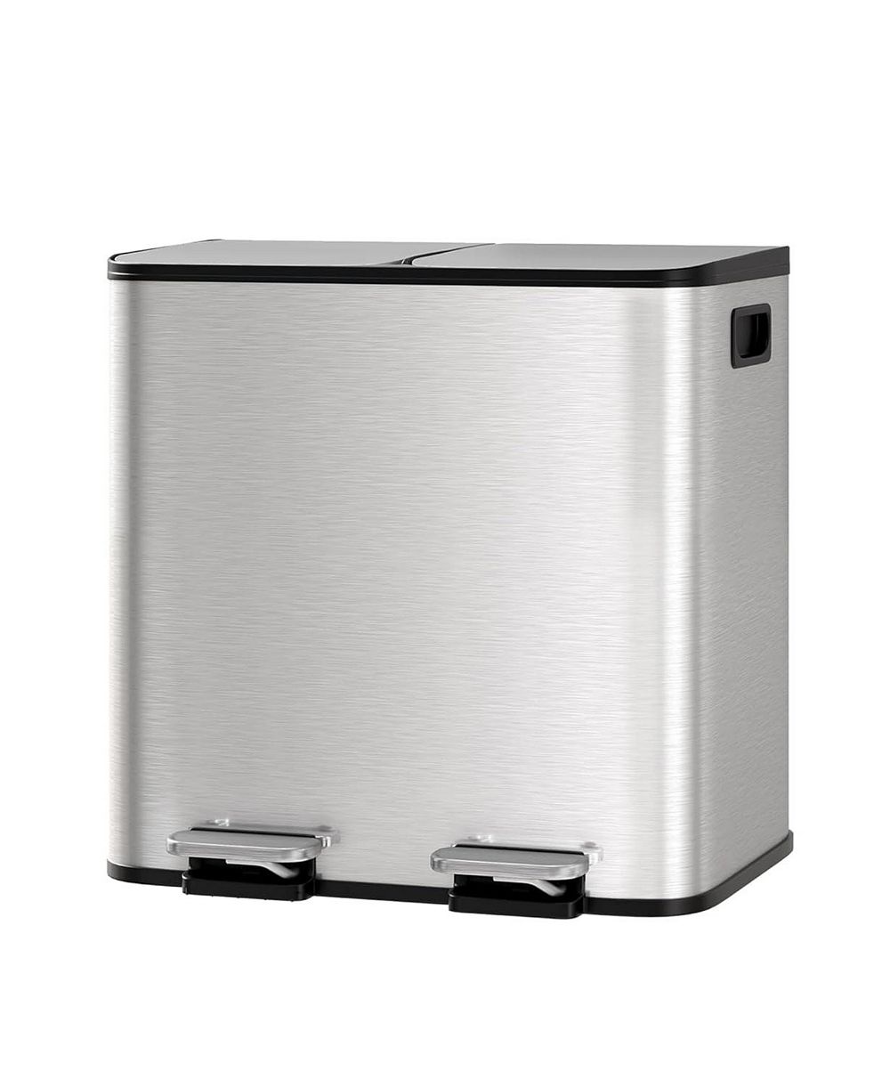 gaomon 2 x 4 gal Dual Compartment Kitchen Trash Can, Garbage Can for Kitchen