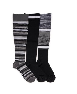 MUK LUKS Women's Compression Socks, 3 Pair Pack