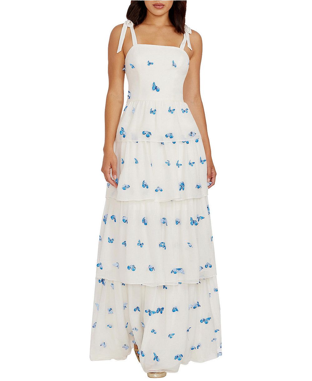 Dress The Population Женское цветочное платье Maxi Monica