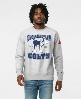 Champion Men's Silver Indianapolis Colts Disney X Champion Reverse Weave Fleece Crewneck Sweatshirt