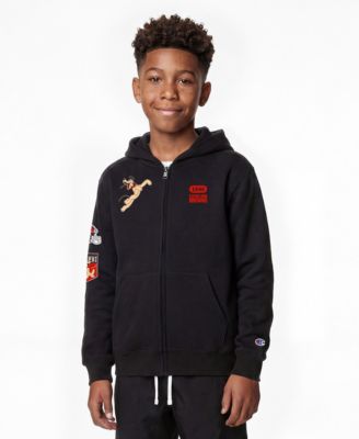 Champion Big Boys and Girls Black Cleveland Browns Disney X Champion Full-Zip Hoodie