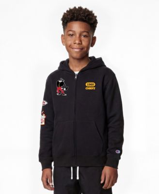 Мужской худи с полной молнией Black Kansas City Chiefs Disney X Champion для мальчиков