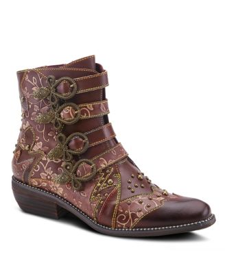 L'Artiste Women's Rodeha Bootie with Buckle Closure