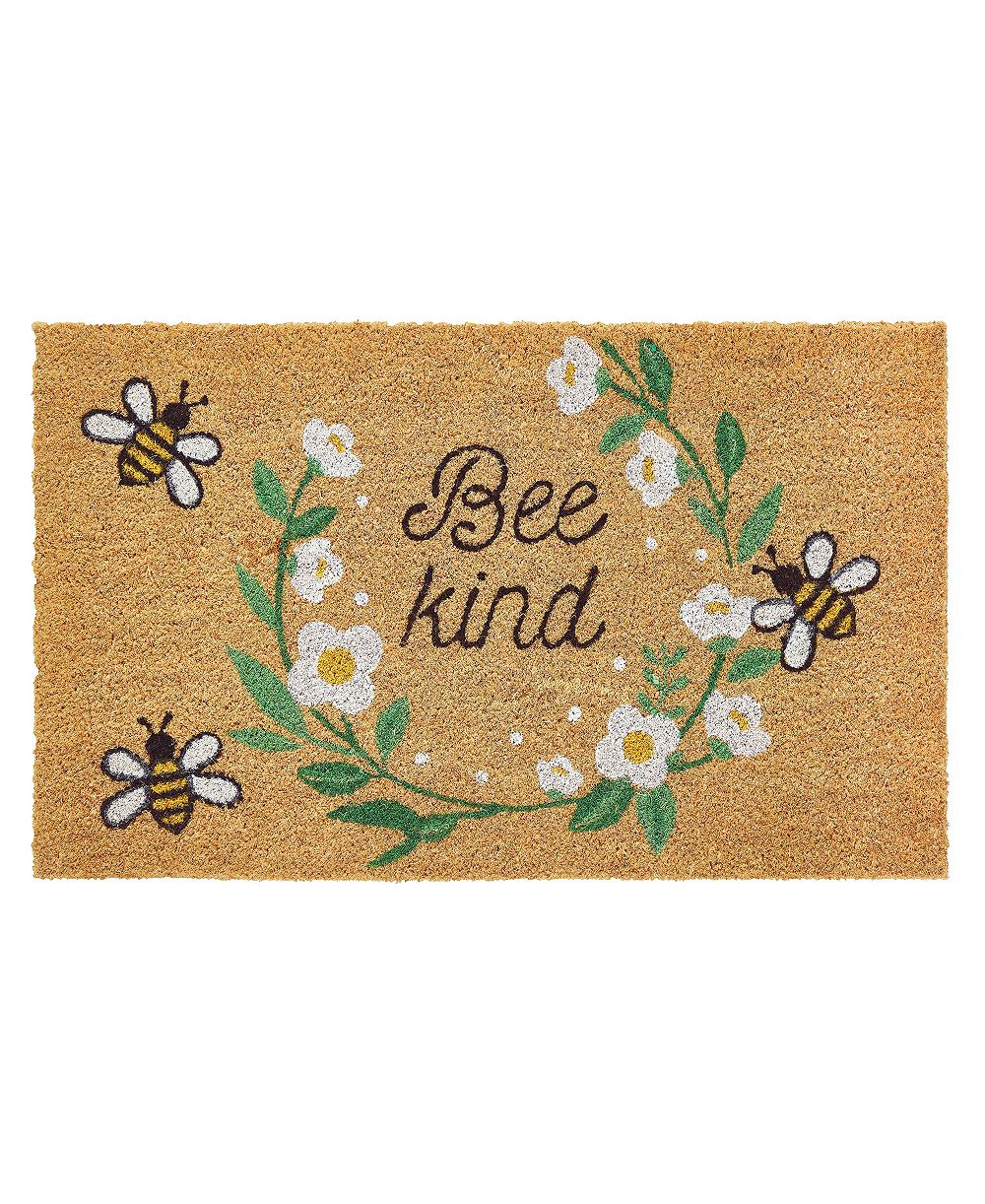 VCNY Home Уличный коврик из кокосового волокна Bee Kind, 18" x 30"
