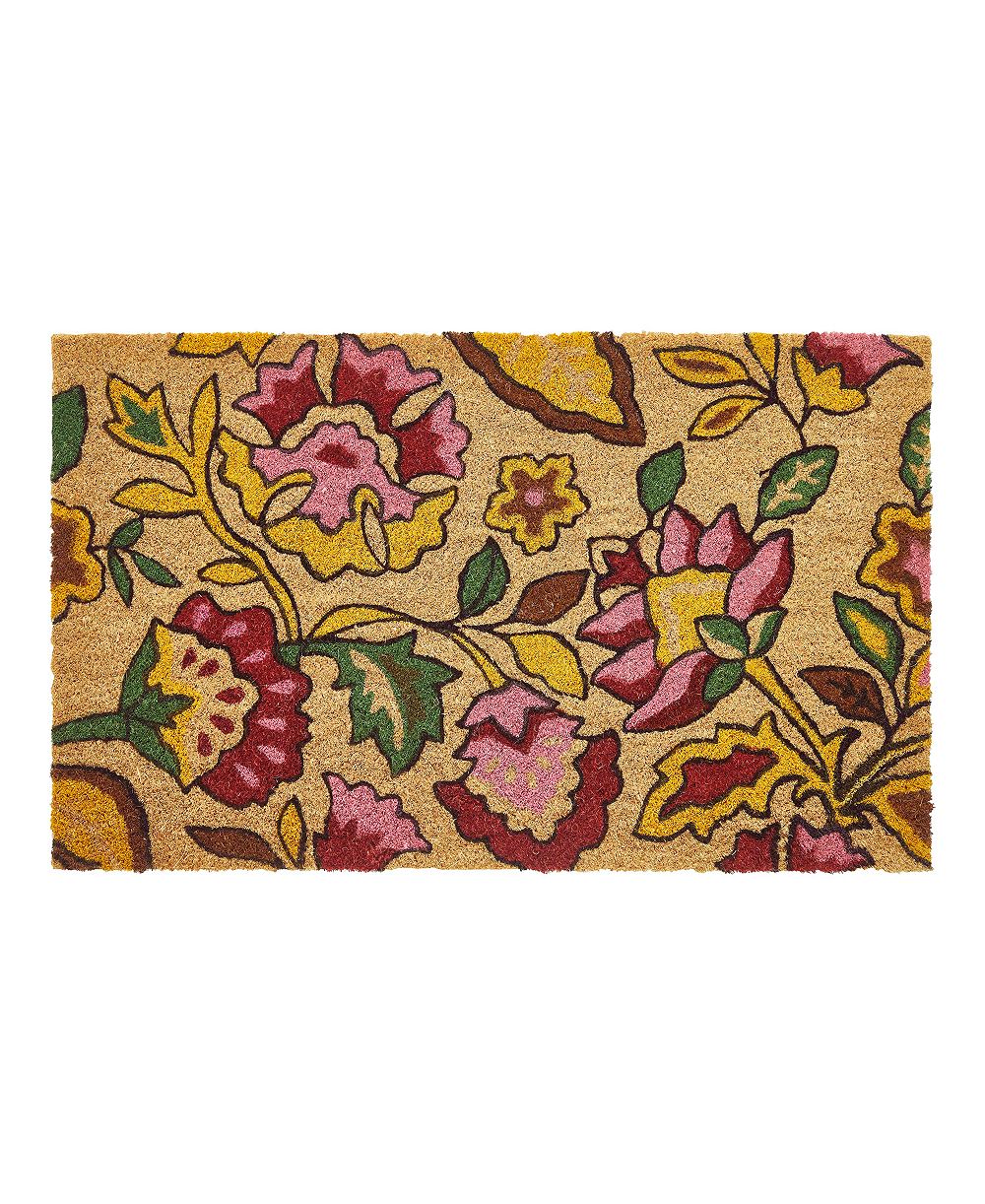 VCNY Home Spring Bliss цветочный наружный кокосовый коврик, 18" x 30"