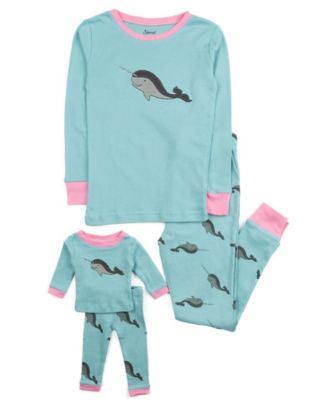 Leveret Toddler Girls Matching Doll Snug-Fit Cotton Long Sleeve All-Over Animal Print Pajamas