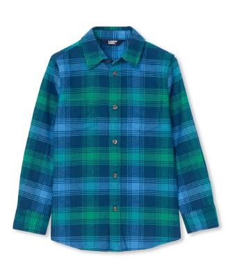 Deep mint/blue multi plaid