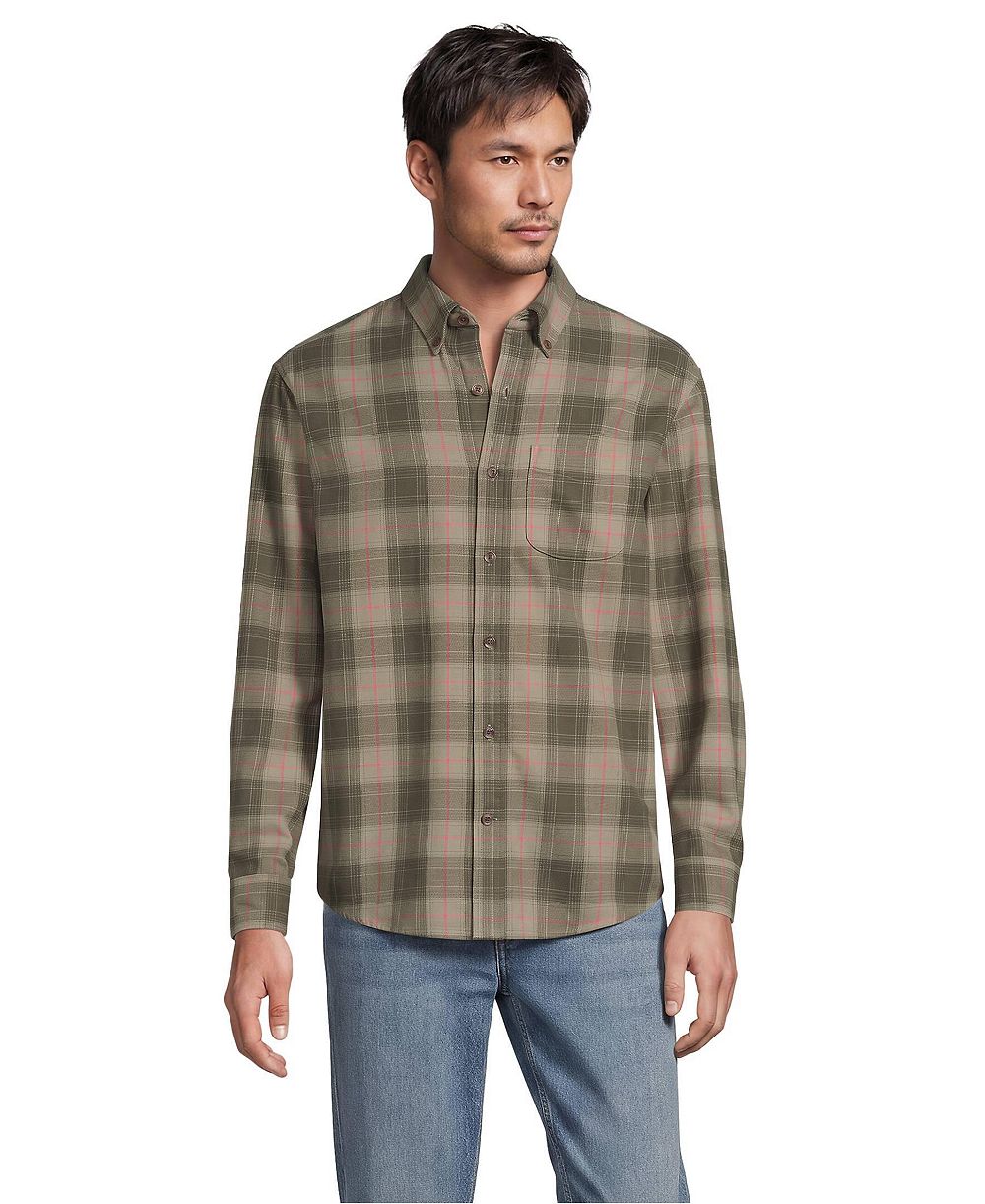 Мужская фла contacto рубашка Lands' End Classic Fit செல்ல