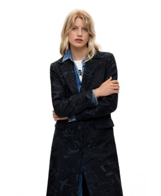 Desigual Women's Straight jacquard coat