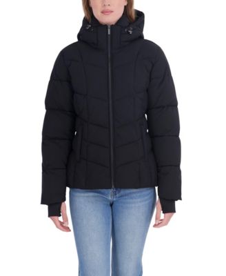 Sebby Collection Women's Short Hooded Puffer Coat