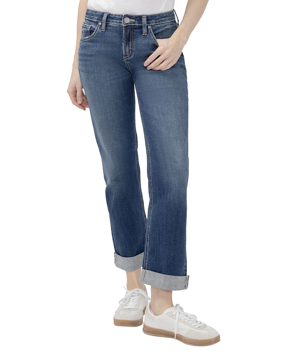 Женские джинсы Silver Jeans Co. Chelsea с низкой посадкой и прямым кроем