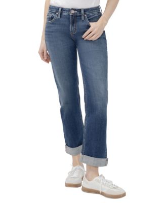 Женские джинсы Silver Jeans Co. Chelsea с низкой посадкой и прямым кроем