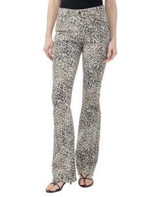 Silver Jeans Co. Women's Avery High-Waisted Leopard-Print Denim Jeans