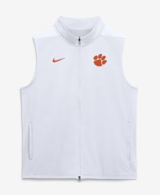 Nike мужская белая полная застегивающаяся жилетка Clemson Тайгерс Primetime Victory Therma-FIT