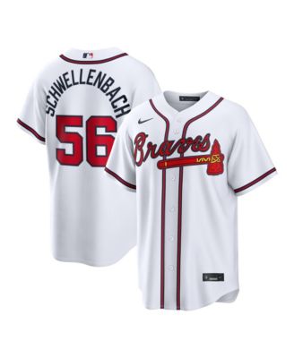 Nike Men's Atlanta Braves Spencer Schwellenbach Replica Relaxed-Fit V-Neck Jersey