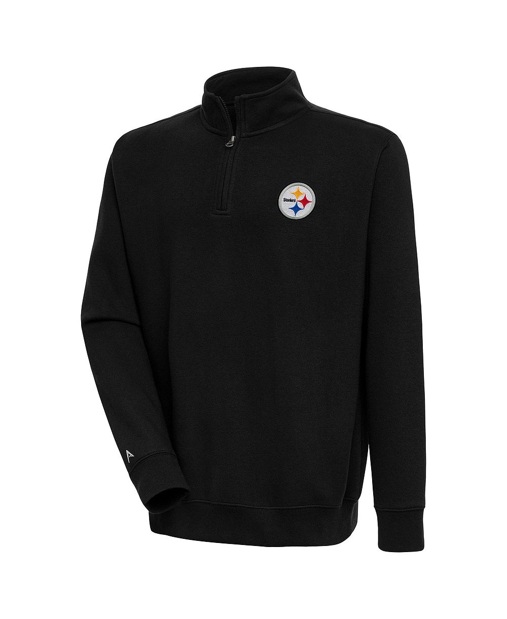 Мужская куртка-пуловер Antigua Pittsburgh Steelers Victory с полузастежкой, черная