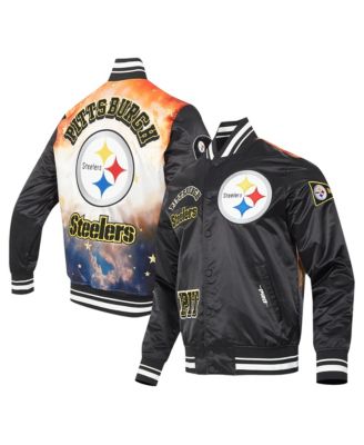 Pro Standard Men's Black Pittsburgh Steelers Sublimated Satin Full-Snap Jacket