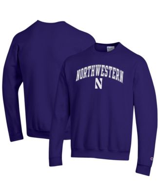 Champion мужская толстовка с длинным рукавом и круглым вырезом Crewneck Long-Sleeve Pullover Northwestern Wildcats