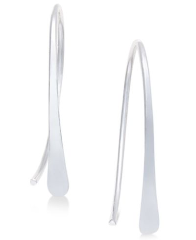 Lauren Ralph Lauren Sculptural Threader Small Hoop Earrings, 1"