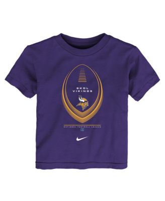 Nike мужская и женская футболка с круглым вырезом Minnesota Vikings Legend Icon для детей 2T-5T