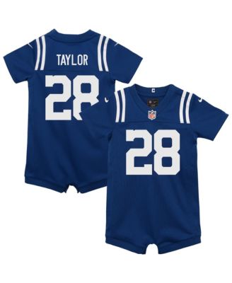 Nike Baby Boys and Girls Indianapolis Colts Jonathan Taylor Short-Sleeve Screen-Print Romper
