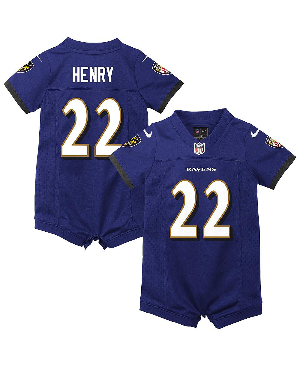 Детский комбинезон Nike с коротким рукавом для мальчиков и девочек Derrick Henry Baltimore Ravens Game Jersey