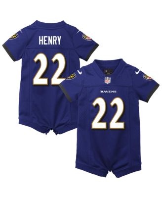 Детский комбинезон Nike с коротким рукавом для мальчиков и девочек Derrick Henry Baltimore Ravens Game Jersey