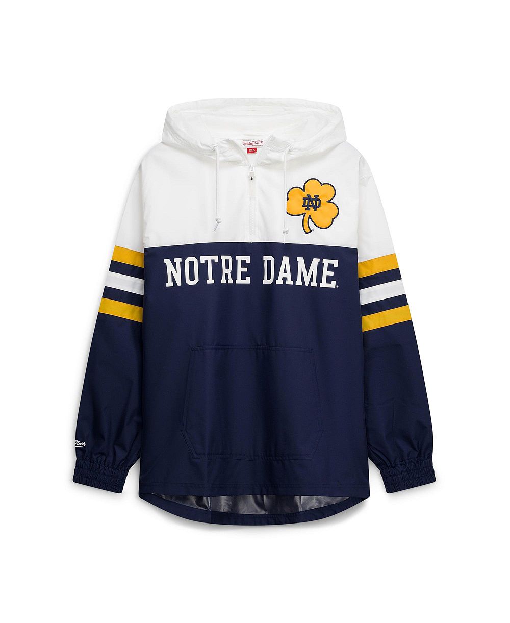 Mitchell & Ness мужская легкая куртка-анорак с полузастежкой Head Coach Navy Notre Dame Fighting Irish