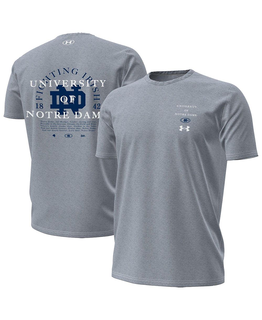 Under Armour Men's Gray Notre Dame Fighting Irish 2026 Sideline Performance T-Shirt