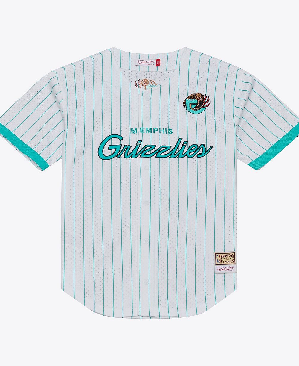 Mitchell & Ness мужская сетчатая джерси с пinstripe-полосками тренера Memphis Grizzlies