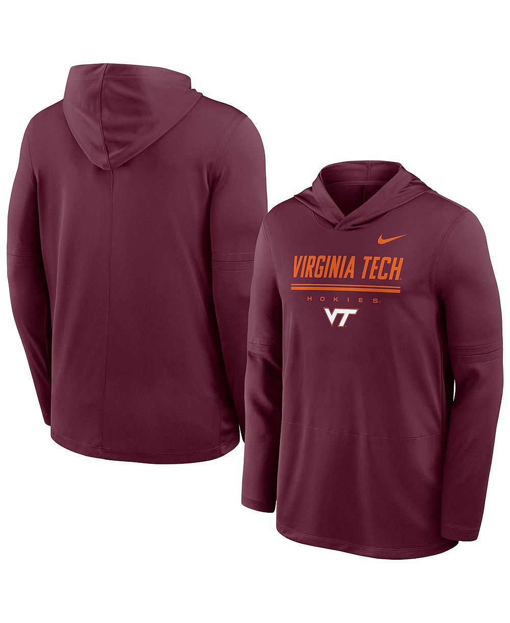 Мужская длинная толстовка Nike с капюшоном Dri-FIT для фанатов Virginia Tech Hokies, 2026
