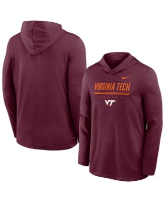Мужская длинная толстовка Nike с капюшоном Dri-FIT для фанатов Virginia Tech Hokies, 2026