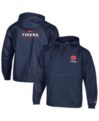 Champion Men's Navy Auburn Tigers Delay Packable Half-Zip Jacket