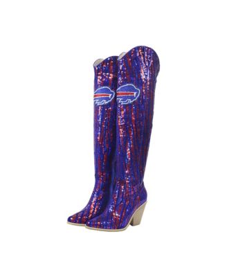 Cuce Buffalo Bills Over-the-Knee Two-Tone Sequin Boots