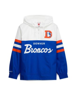 Мужская ветровка Mitchell & Ness с воротником-анораком и молнией на четверть длины для главного тренера Denver Broncos