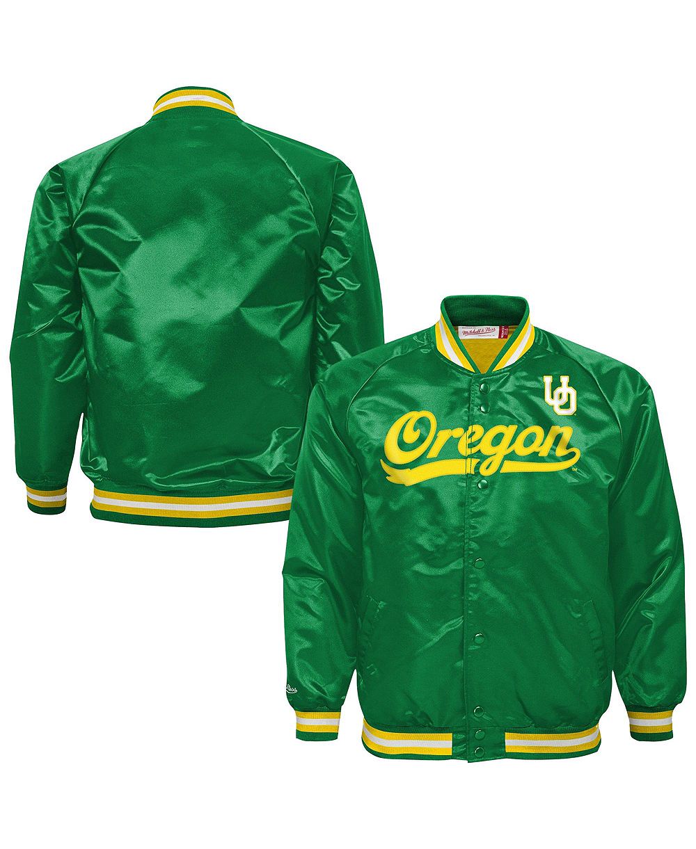Mitchell & Ness легкая куртка с рукавами реглан для мальчиков и девочек 4-16 лет Oregon Ducks