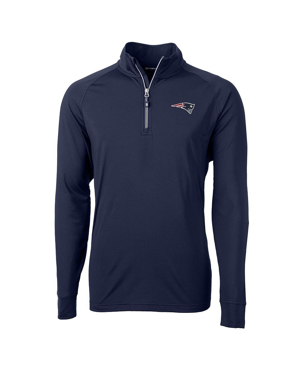 Cutter & Buck Men's New England Patriots Mock-Neck Lightweight Quarter-Zip Pullover Jacket