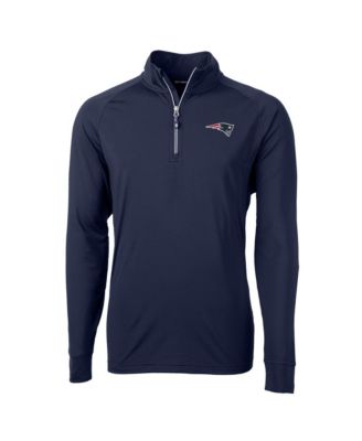 Cutter & Buck Men's New England Patriots Mock-Neck Lightweight Quarter-Zip Pullover Jacket