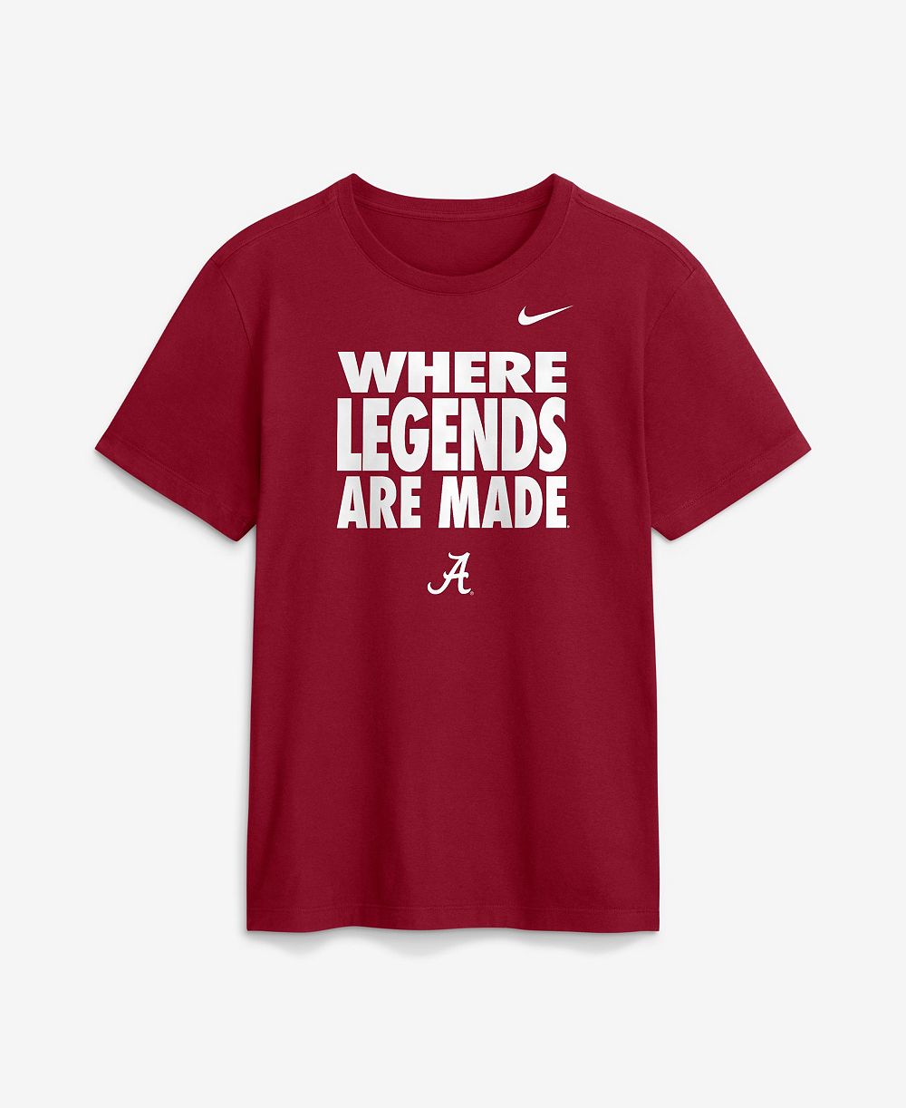 Nike мужская футболка с круглым вырезом и графическим принтом Alabama Crimson Tide Alabama Sideline Slogan