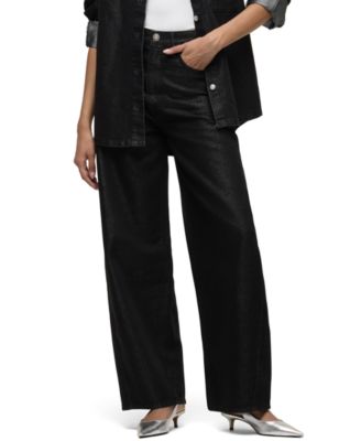 Женские джинсы с высокой талией и широкими штанинами Hudson Jeans