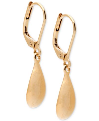 Lauren Ralph Lauren 14k Hammered Teardrop Drop Earrings