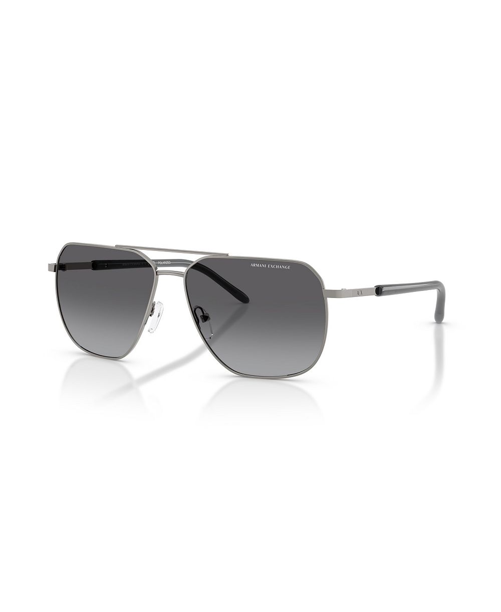 Мужские поляризованные солнцезащитные очки Armani Exchange Aviator AX2057S