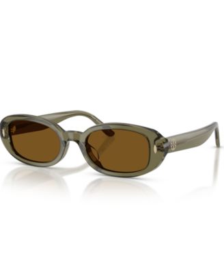 Tory Burch Women's Polarized Oval Sunglasses TY7241D
